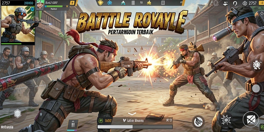 Screenshot gameplay <strong>2757</strong> menampilkan aksi pertarungan yang mendebarkan di medan perang.