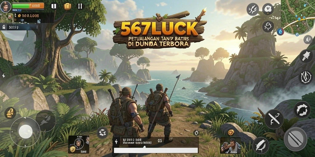 Screenshot gameplay 567LUCK menampilkan petualangan seru di dunia terbuka.
