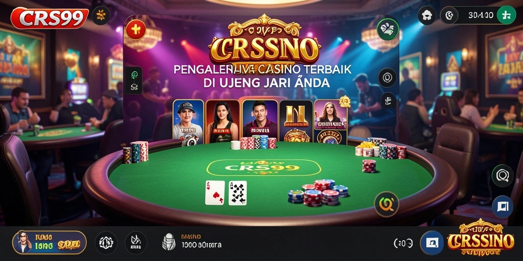 Tampilan gameplay CRS99 yang mendebarkan dengan dealer langsung.