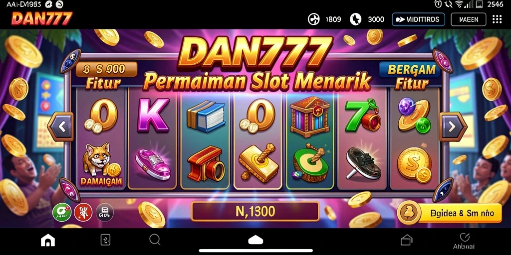 Tampilan gameplay menawan dari game Slot DAN777 yang seru.