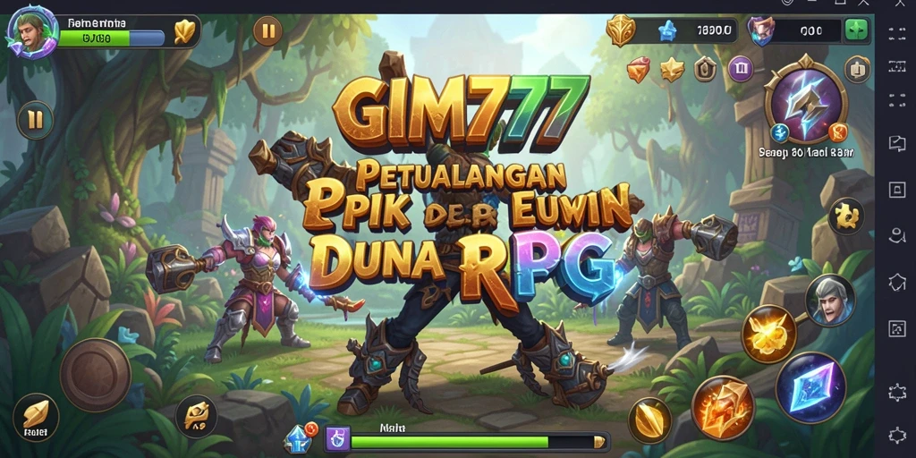 Tampilan gameplay RPG di GIM777 menampilkan petualangan seru dan grafis yang menawan.
