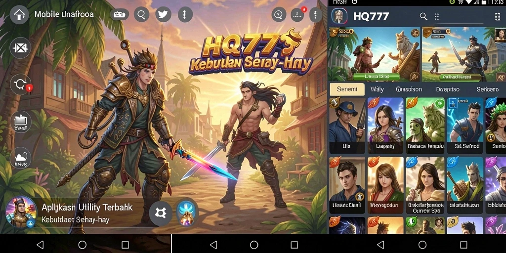 Tampilan antarmuka HQ777 yang menarik dan fungsional.