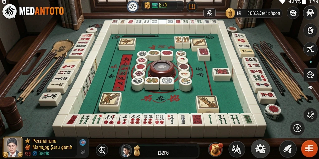 Tampilan gameplay menarik dari permainan Mahjong MEDANTOTO.