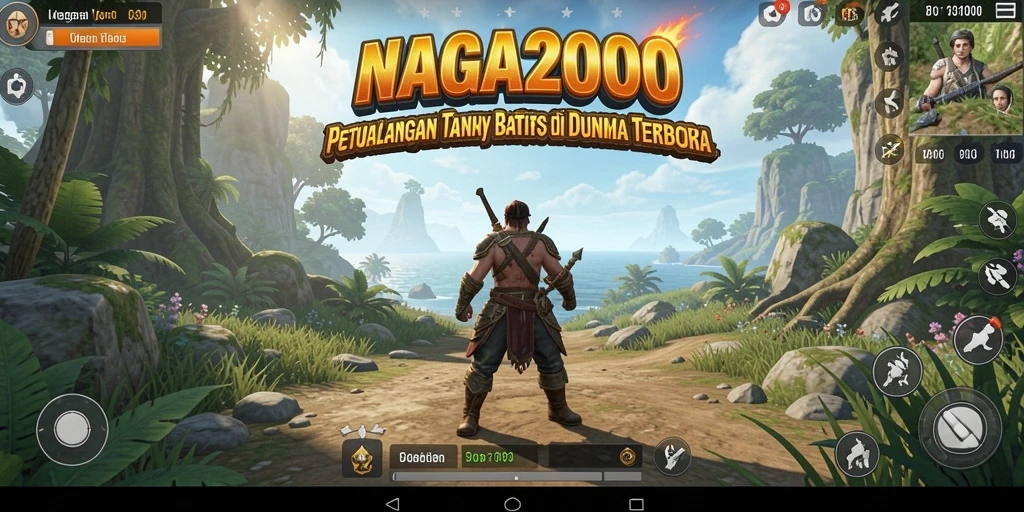 Tampilan gameplay epik dalam dunia terbuka yang luas.
