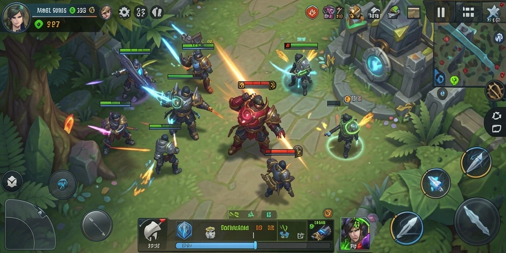 Tampilan gameplay menarik dalam PP7 yang menunjukkan strategi SLG.