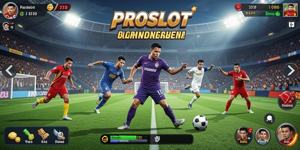 Tangkapan layar gameplay PROSLOT yang menampilkan aksi olahraga seru.