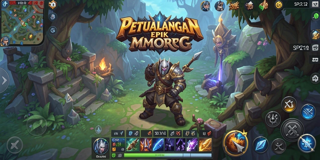 Tampilan gameplay seru dari SP212 dalam dunia MMORPG yang luas.