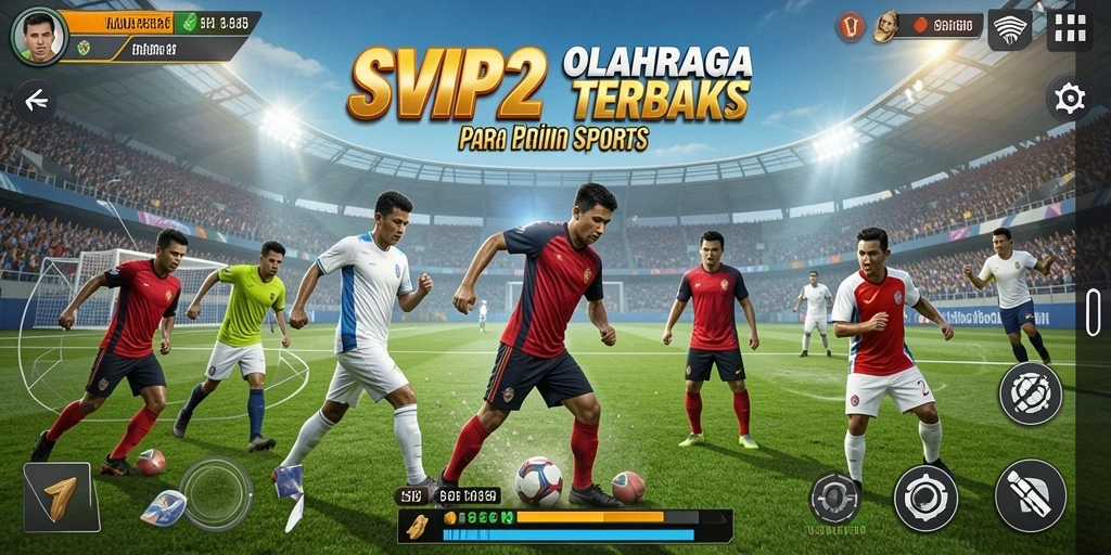 Menampilkan aksi seru dalam game olahraga SVIP2.