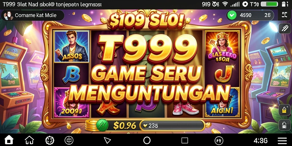 Screenshot gameplay T9999 dengan tampilan slot yang menarik.